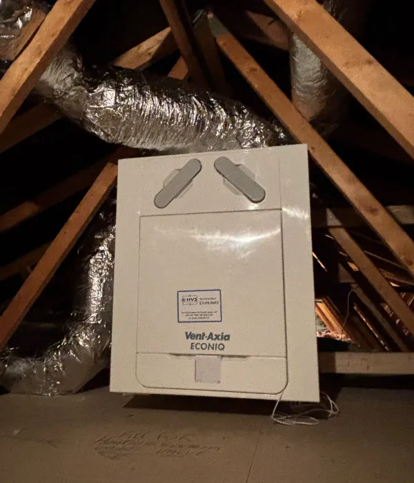 HVS domestic ventilation installation on-site